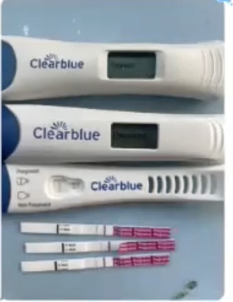 Multiple positive pregnancy tests from a client